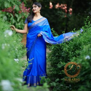Mysore silk Saree Royal Blue special colour